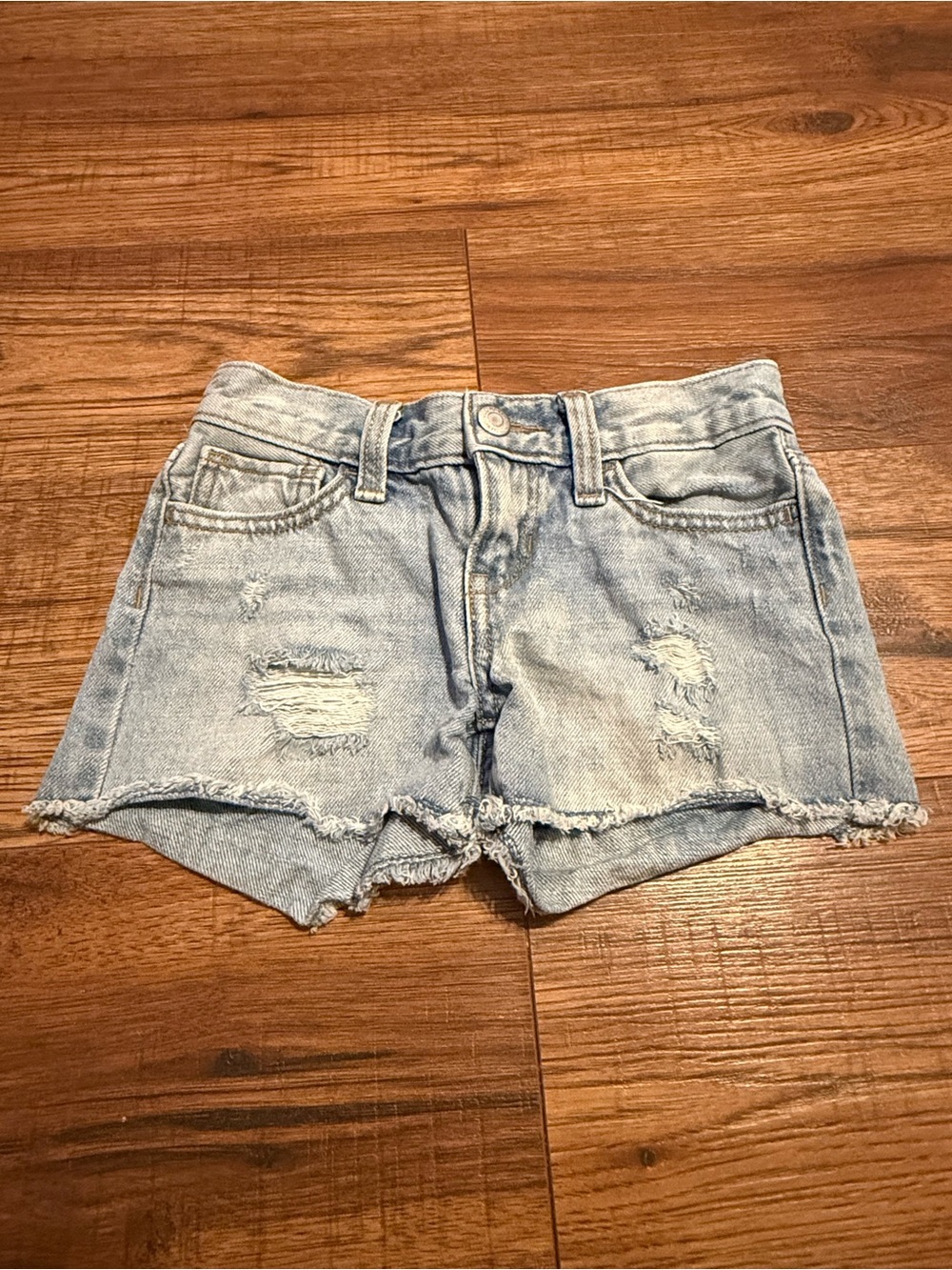 Old Navy Light Blue Distressed Denim Shorts